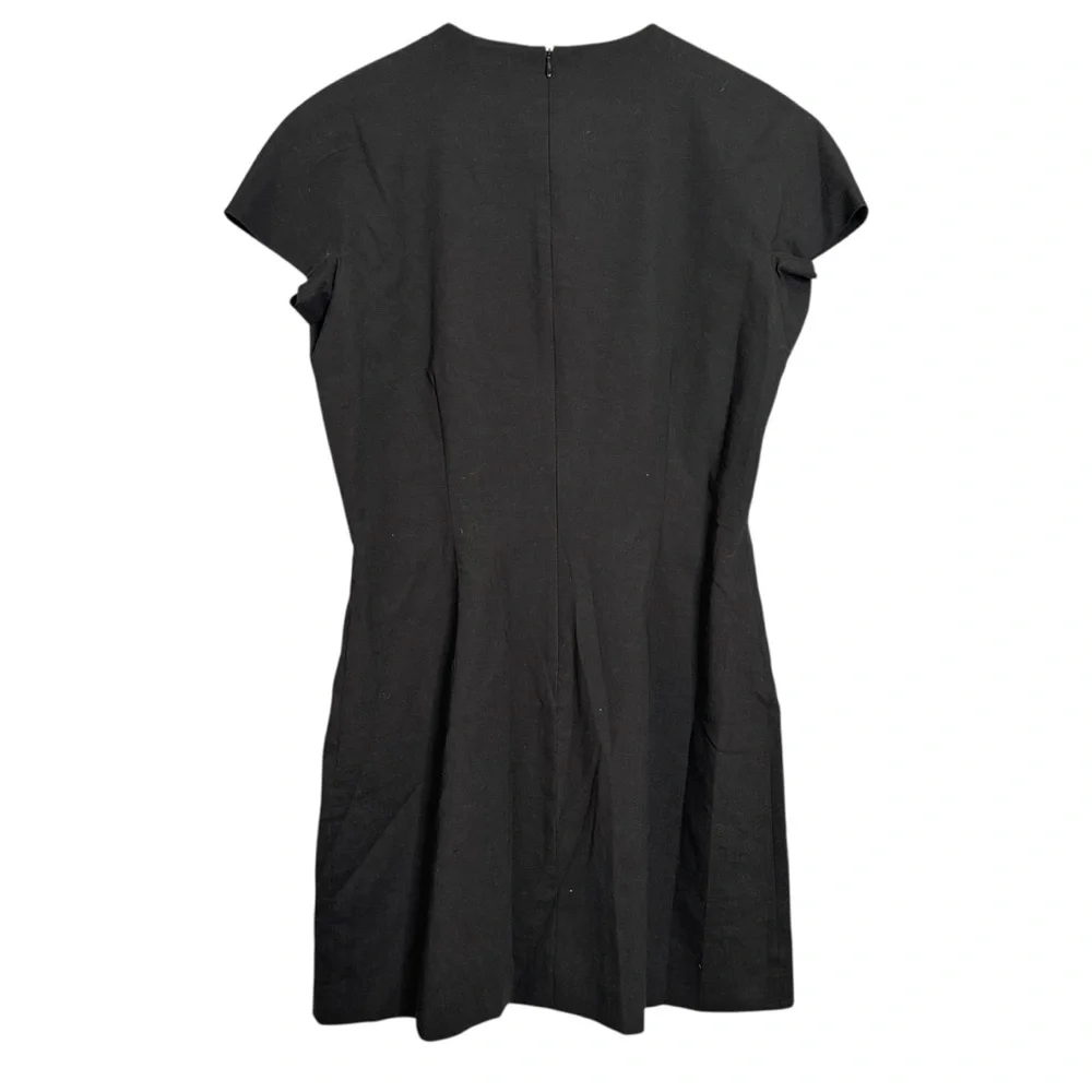 Theory Linen-Blend Dolman-Sleeve Mini Dress Size 10 NEW - Picture 6 of 9
